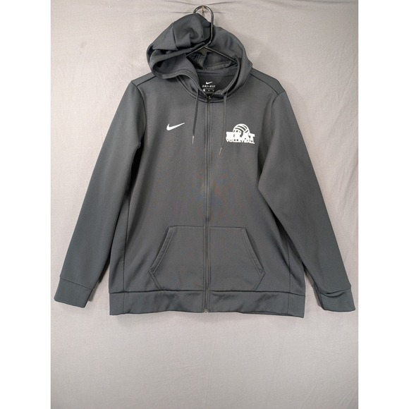 Nike Other - Nike Mens XL Dri-Fit Full Zip Hoodie Black Heat Volleyball Swoosh Logo
